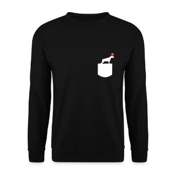 Dog Fire Department Bag Pet Dog Holder - Sweat-shirt Unisexe - noir - Devant - Alina (178cm) & Michal (187cm)