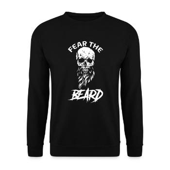 fear the beard - Unisex Sweatshirt - black - Front - Alina (178cm) & Michal (187cm)