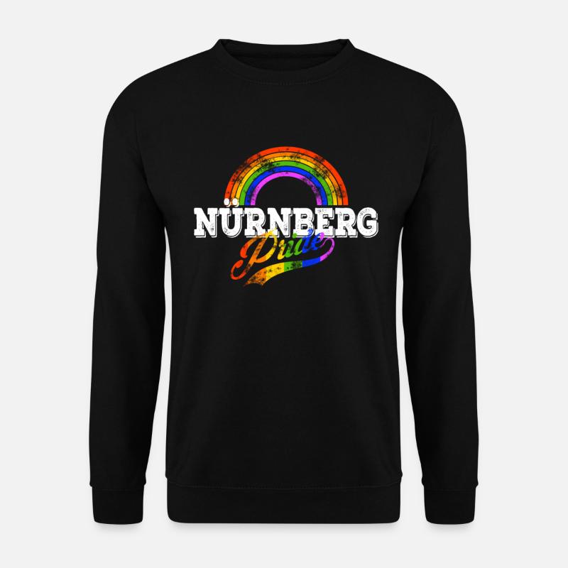 LGBT Nürnberg Gay Pride CSD Queer Regenbogen - Unisex Pullover - Schwarz