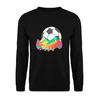 chemise enfant noire avec motif drôle de football - Sweat-shirt Unisexe - noir - Devant - Alina (178cm) & Michal (187cm)