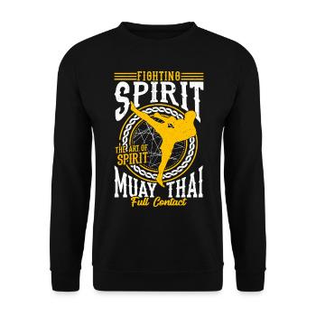 Muay Thai Boxing Kickboxer Martial Arts Cadeau - Sweat-shirt Unisexe - noir - Devant - Alina (178cm) & Michal (187cm)