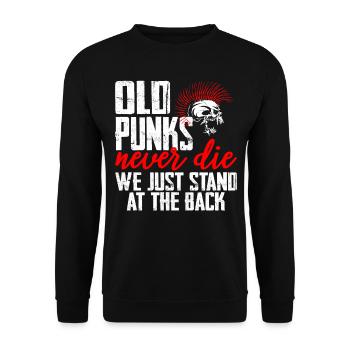 Punk rock punk music statement gift - Unisex Sweatshirt - black - Front - Alina (178cm) & Michal (187cm)