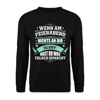 Lustiges Erzieher Kinderbetreuer Sprüche Geschenk - Unisex Pullover - Schwarz - Vorne - Alina (178cm) & Michal (187cm)