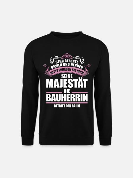 Lustiges Bauherrin Richtfest Geschenk - Unisex Pullover - Schwarz