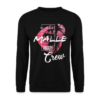 Malle Party Crew Outfit Mallorca Urlaub Design - Unisex Pullover - Schwarz - Vorne - Alina (178cm) & Michal (187cm)