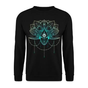 Mandala Yoga Lotus Flower - Cadeau pour homme - Sweat-shirt Unisexe - noir - Devant - Alina (178cm) & Michal (187cm)
