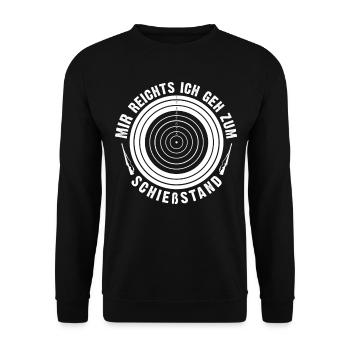Sportschütze Zielscheibe Schützenverein Geschenk - Unisex Pullover - Schwarz - Vorne - Alina (178cm) & Michal (187cm)