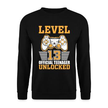 13e anniversaire gamer gambler teen cadeau - Sweat-shirt Unisexe - noir - Devant - Alina (178cm) & Michal (187cm)