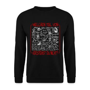 Mathematik Formeln Mathematiker Zahlen Geschenk - Unisex Pullover - Schwarz - Vorne - Alina (178cm) & Michal (187cm)