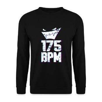 175 150 BPM Hardstyle Raver Trance House Techno - Unisex Sweatshirt - black - Front - Alina (178cm) & Michal (187cm)