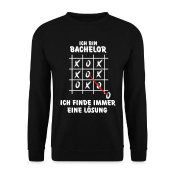 Bachelor Abschluss - Unisex Pullover - Schwarz - Vorne - Alina (178cm) & Michal (187cm)