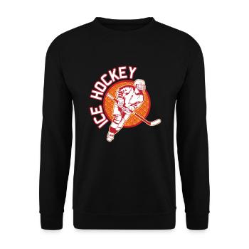 HOCKEY SUR GLACE - Sweat-shirt Unisexe - noir - Devant - Alina (178cm) & Michal (187cm)
