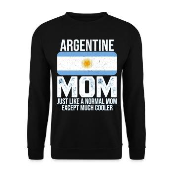 Argentine Mom Argentine Drapeau fête des mères - Sweat-shirt Unisexe - noir - Devant - Alina (178cm) & Michal (187cm)