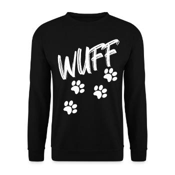 Hunde Wuff - Unisex Pullover - Schwarz - Vorne - Alina (178cm) & Michal (187cm)