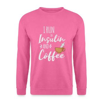 Diabetis Insulin Kaffee Tasse Spritze Diabetiker - Unisex Pullover - Pink - Vorne