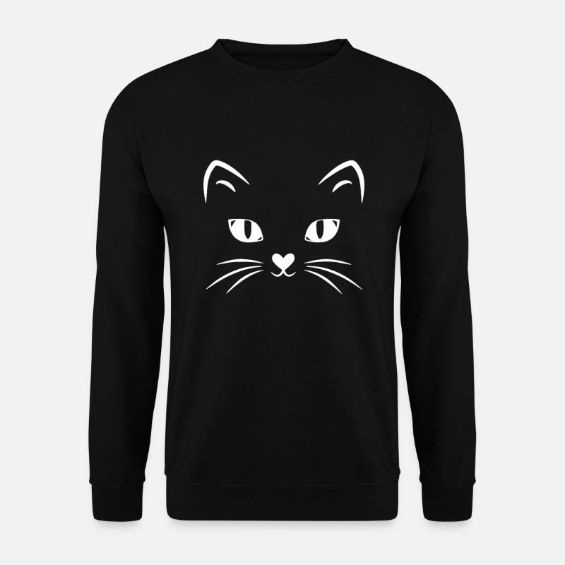 Visage de chat - Sweat-shirt Unisexe - noir