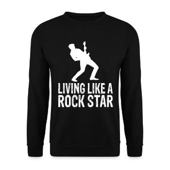 Gitarren - Unisex Pullover - Schwarz - Vorne - Alina (178cm) & Michal (187cm)