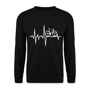 Racing bike - Unisex Sweatshirt - black - Front - Alina (178cm) & Michal (187cm)