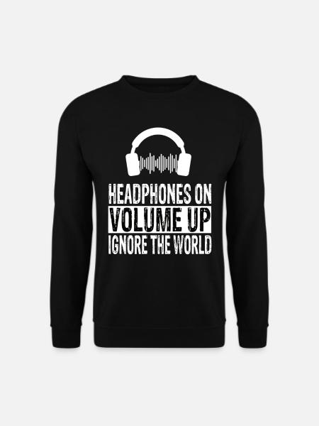 Kopfhöhrer - Unisex Pullover - Schwarz