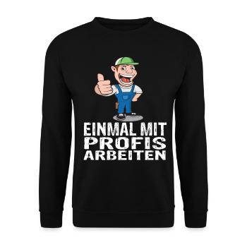Handwerker - Unisex Pullover - Schwarz - Vorne - Alina (178cm) & Michal (187cm)