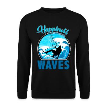 Kitesurfing, Kiteboarding - Unisex Pullover - Schwarz - Vorne - Alina (178cm) & Michal (187cm)
