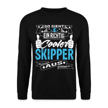 Skipper - Unisex Pullover - Schwarz - Vorne - Alina (178cm) & Michal (187cm)