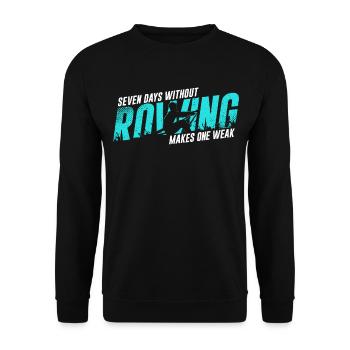 Rowing Rowing Stroke Word Game - Unisex Sweatshirt - black - Front - Alina (178cm) & Michal (187cm)