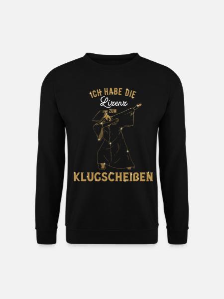Klugscheißer Absolvent Prüfung Abschluss - Unisex Pullover - Schwarz