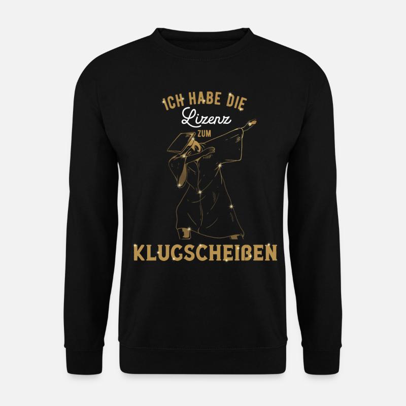 Klugscheißer Absolvent Prüfung Abschluss - Unisex Pullover - Schwarz
