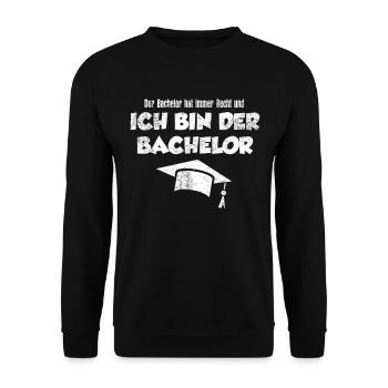 Bachelor Studium - Unisex Pullover - Schwarz - Vorne - Alina (178cm) & Michal (187cm)