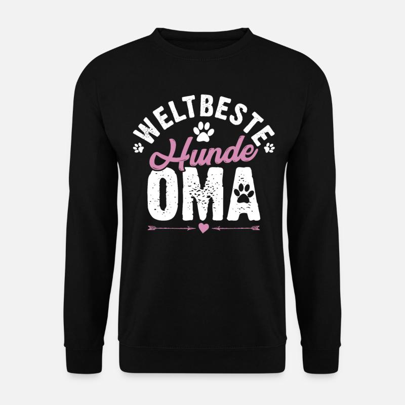 Oma Hundehalterin Hund Geschenkidee - Unisex Pullover - Schwarz