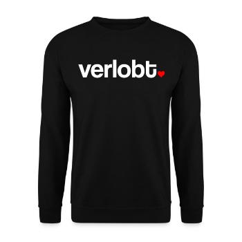 Verlobt Beziehungsstatus Liebe - Unisex Pullover - Schwarz - Vorne - Alina (178cm) & Michal (187cm)