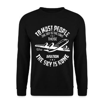 Pilot - Unisex Pullover - Schwarz - Vorne - Alina (178cm) & Michal (187cm)