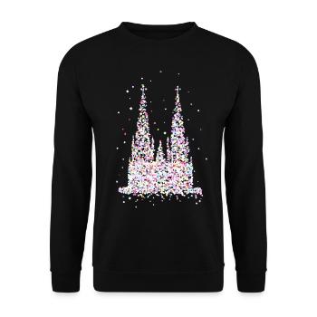 Kölner Dom - Unisex Pullover - Schwarz - Vorne - Alina (178cm) & Michal (187cm)