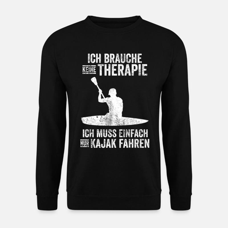 Kajak Kayaking - Unisex Pullover - Schwarz