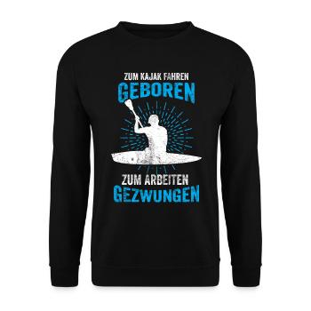 Kajak Kajakboot - Unisex Pullover - Schwarz - Vorne - Alina (178cm) & Michal (187cm)