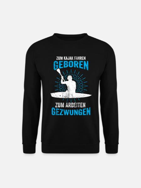 Kajak Kajakboot - Unisex Pullover - Schwarz