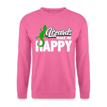Gecko Eidechse - Unisex Pullover - Pink - Vorne