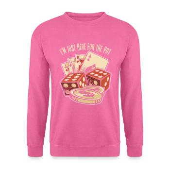 Poker Karten Pokern Bluff Pokerface Funny Geschenk - Unisex Pullover - Pink - Vorne