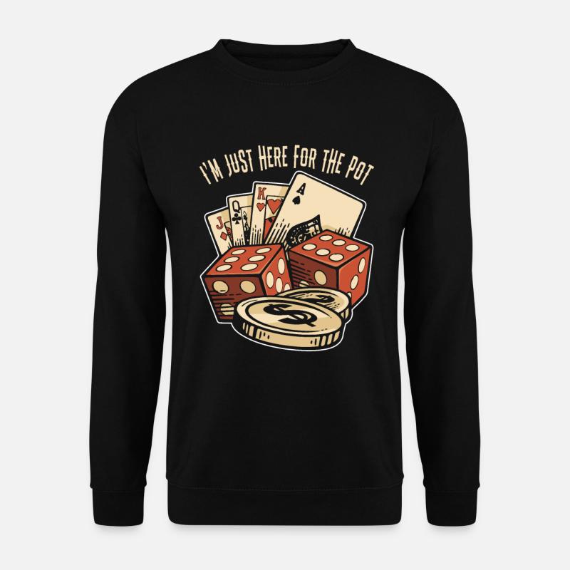 Poker Karten Pokern Bluff Pokerface Funny Geschenk - Unisex Pullover - Schwarz