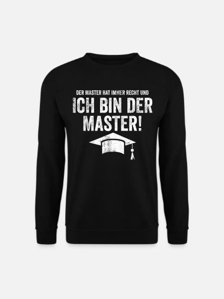 Master Studium Student Abschluss - Unisex Pullover - Schwarz