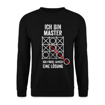 Master Studium Student - Unisex Pullover - Schwarz - Vorne - Alina (178cm) & Michal (187cm)
