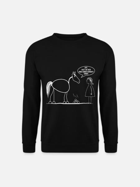 Pferd Pferdeliebhaber Stall Reitstall Koppel Pony - Unisex Pullover - Schwarz