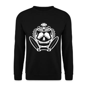 Wellenreiten - Unisex Pullover - Schwarz - Vorne - Alina (178cm) & Michal (187cm)