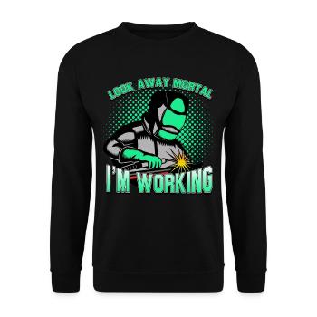 Welding - Unisex Sweatshirt - black - Front - Alina (178cm) & Michal (187cm)