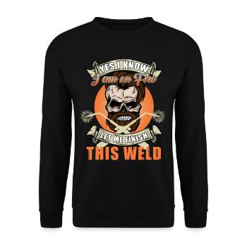 Welding - Unisex Sweatshirt - black - Front - Alina (178cm) & Michal (187cm)