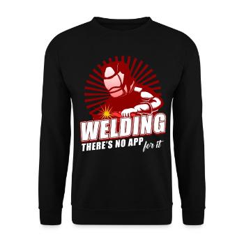 Welding - Unisex Sweatshirt - black - Front - Alina (178cm) & Michal (187cm)