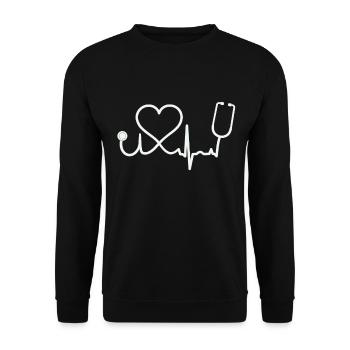 Infirmière - Sweat-shirt Unisexe - noir - Devant - Alina (178cm) & Michal (187cm)