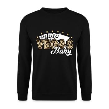 lire le jeu vegas - Sweat-shirt Unisexe - noir - Devant - Alina (178cm) & Michal (187cm)