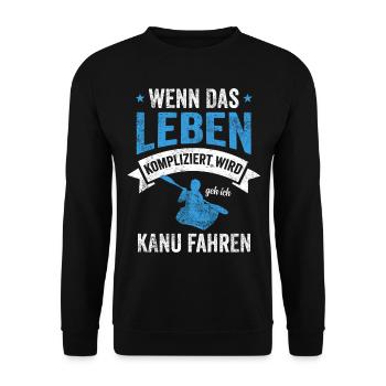 Kanu Fluss - Unisex Pullover - Schwarz - Vorne - Alina (178cm) & Michal (187cm)